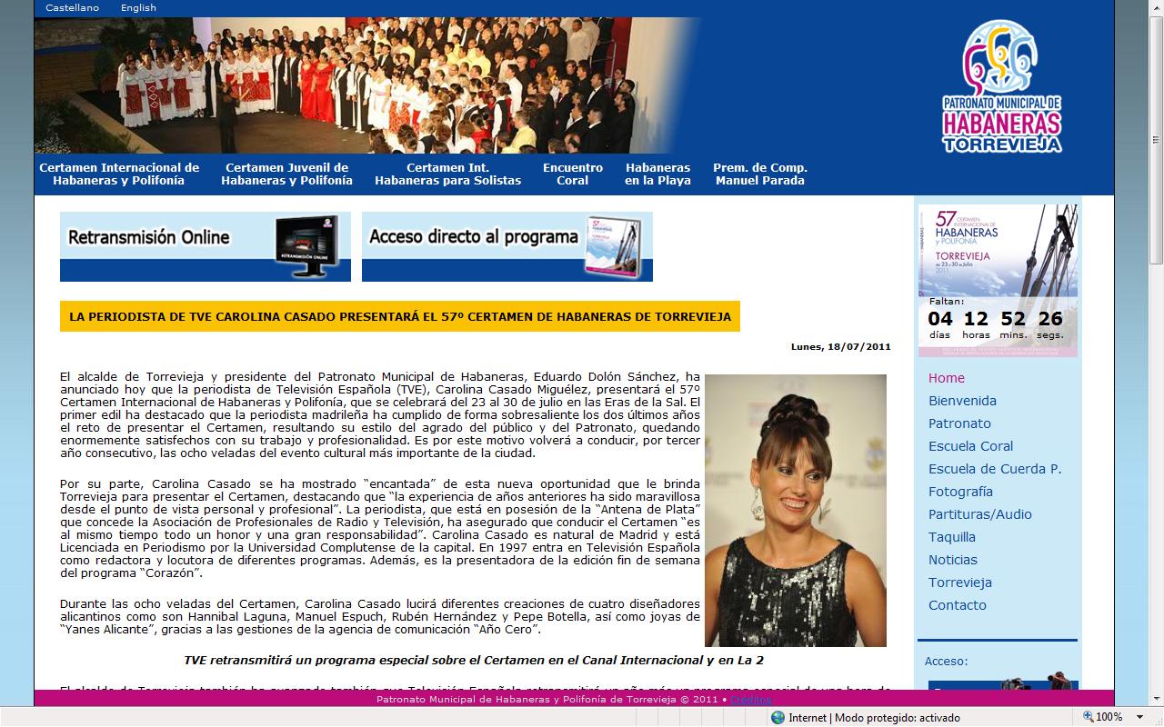Sitio Web del Patronato de Habaneras